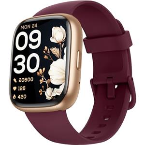 KALINCO Alexa Smartwatch, IP68 Orologio Uomo Donna, Chiamate Bluetooth, 100+ modalità Sport, Frequenza Cardiaca/Stress/Ossigeno, Promemoria Salute, Regalo Android iOS