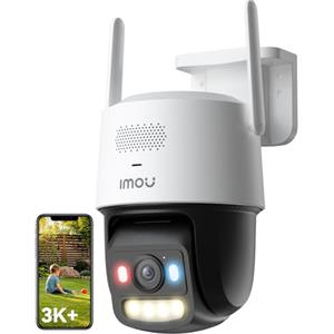Imou 3K PoE Telecamera Wi-Fi Esterno, Telecamera Sorveglianza Visione Notturna a Colori, Rilevamento di Uomo/Veicolo, Allarme con Sirena & Faretto, Audio Bidirezionale, Modalità Privata, 2,4/5Ghz