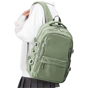 SZLX Zaino Scolastico Da Donna Leggero Scuola Casual Daypack College per Computer Portatile Uomo Donna Resistente All'acqua Zaino Da Viaggio per Adolescenti Lo Sport Liceo Medio Bookbag per ragazze