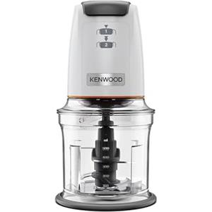 Kenwood EasyChop CHP61.000WH, Tritatutto a Quattro Lame, Ciotola da 0.5L, Azionamento a Pressione, 2 Velocità, Anello Antiscivolo, Lavabile in Lavastoviglie, Sistema Rompighiaccio, 500W, Bianco