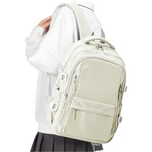 SZLX Zaino Scolastico Da Donna Leggero Scuola Casual Daypack College per Computer Portatile Uomo Donna Resistente All'acqua Zaino Da Viaggio per Adolescenti Lo Sport Liceo Medio Bookbag per ragazze