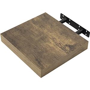 WOLTU Mensola da Muro Scaffale Libreria a Parete Decorazione per Cucina, Bagno, Camera da Letto, Ufficio, Soggiorno 25x23x3.8cm Marrone Vintag RG9365hov
