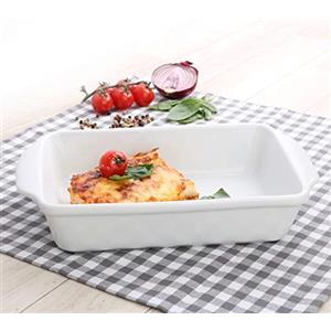Holst Porzellan GU 15023 - Pirofila rettangolare 23 x 18 cm, 28,5 x 17,5 x 6 cm, 1 pezzo, colore: Bianco