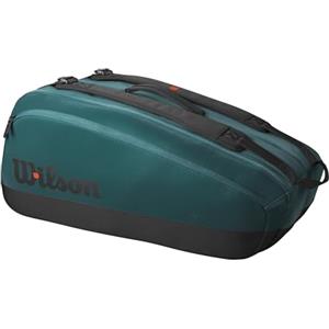 Wilson Blade V9 Super Tour - Borse per racchette da tennis, colore: Verde/Nero, Verde/nero., Holds up to 9 Rackets, Borsa per racchette
