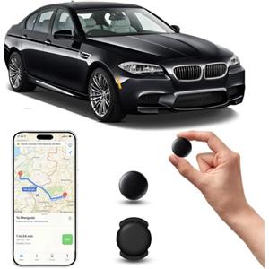 Drqzwp GPS Tracker per Auto, Magnetico Nascosto Localizzatore Gps Senza SIM senza abbonamento, Auto Localizzatore Compatibile con Apple Find My App(IOS) per Bambini, Animali Domestici (1 nero)