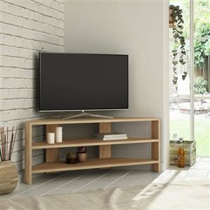 Dmora - Mobile porta TV Alfa, Credenza da soggiorno, Armadio basso per TV, Base parete attrezzata, 114x36h45 cm, Quercia