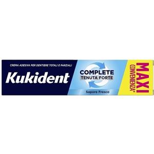 Kukident Complete Fresco - Crema Adesiva per Dentiere 70g con Tenuta Forte e Aroma Fresco