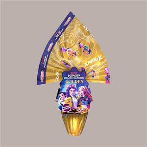 DOLFIN Uovo Cioccolato al Latte Finissimo K-POP Demon Hunters con Sorpresa 220 gr