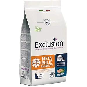 Exclusion Diet Gatto Adult Metabolic & Mobility con Maiale e Fibre - Alimento Completo per la Riduzione del Peso e il Supporto delle Articolazioni, 1,5 Kg