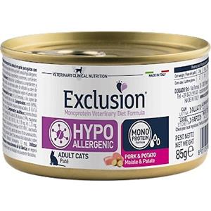 Exclusion Diet Gatto Umido Hypoallergenic Maiale e Patate 85g - Alimento Completo per Gatti Adulti con Intolleranze Alimentari