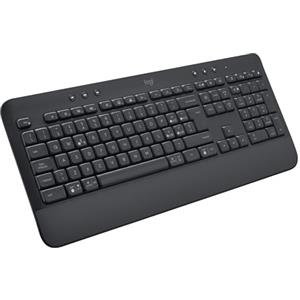 Logitech Signature K650, Tastiera Poggiapolsi Wireless Full-size con Bluetooth BLE o Ricevitore USB Logi Bolt, Tasti Smorzati e Tastierino, Compatibile con PC/Windows/Mac - Nero