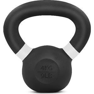 Yes4All QZHJ Peso Kettlebell rivestito in polvere, 4 kg, bianco