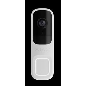 Ajax Doorbell - Videocitofono Smart Bianco con Risoluzione 4MP, Visione Notturna e Audio Bidirezionale