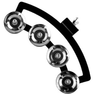 SZLIFE Hi Hat Tamburello Batteria Percussione Rullante Tamburello Montabile Metallo Multifunzionale Campana a Mano Sonaglio per Batteristi d', S