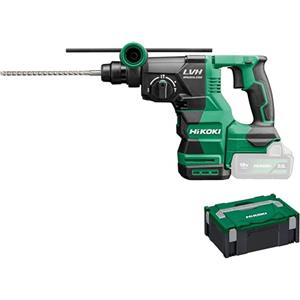 HiKOKI Martello Perforatore e Demolitore a Batteria - 18V - 3,2J Energia d'Impatto, SDS-plus, 3 Modalità di Funzionamento, Impugnatura Anti-Vibrazione - Incluso Maniglia Aggiuntiva, Asta di Profondità