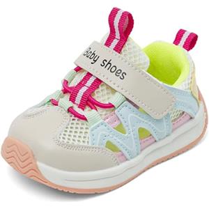 Cheerful Mario 1-5 Anni Neonato Scarpe Primi Passi Bimbo Bimba Sportivi Sandali Estive Scarpine Traspirabile Antiscivol Flessibile Rosa 20 EU