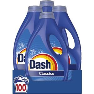 Dash Power Detersivo Liquido Lavatrice, 100 Lavaggi (4x25), Classico, Rimuove Le Macchie, Igienizza, Brillantezza Per I Capi
