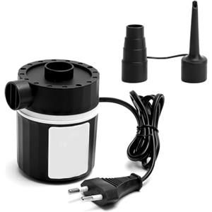TNSLAND Pompa Elettrica per Materasso Gonfiabile, 2 in 1 Gonfiaggio e Sgonfiaggio con 3 Ugelli, Pompa Gonfia Materassino Elettrico Portatile, Portable Pump per Gommone Sacchi Sottovuoto Salvagenti