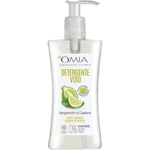 Omia Laboratori Ecobio Omia, Detergente Viso anti-sebo purificante con Olio Essenziale di Bergamotto di Calabria, formula studiata per rimuovere l'eccesso di sebo, ideale per pelli miste, Certificato Cosmos Organic, 200 ml