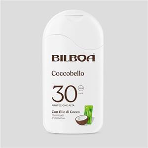 Bilboa Coccobello Latte Solare SPF 30, con Olio di Cocco, Illuminati d'Immenso, Resistente all'Acqua, 200 ml