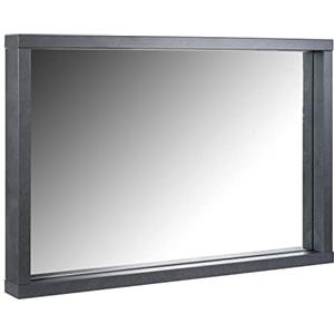 Composad | Specchio della Linea SEGNO con Cornice in Legno, Specchio Bagno, Ingresso e Soggiorno, Specchio Moderno, (LxAxP) 88,10x58,40x8,20 cm, Colore Grigio Tadao, Made in Italy