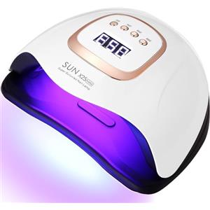 UIHOL Lampada UV LED Unghie, 380W Professionale 81 sfere di lampada a LEDs, Semipermanente Curare Rapidamente Pedicure Fornetto per Tutti i Smalti, Automatico Sensore per Manicure a Casa e in Salone