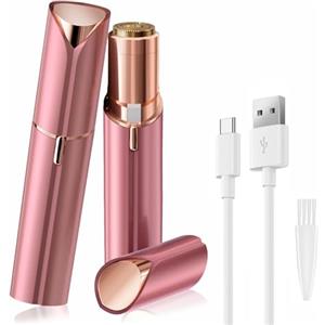UrbanLuxe Epilatore Viso Donna, Rasoio Ricaricabile da Donna, Rifinitore Indolore per Peli del Viso, Labbra, Lanugine e Zona Bikini - Rosa