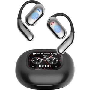 ANSTEN AI Cuffie Traduzione Simultanea, 144 Lingue Traduttore Vocale Istantaneo Multilingue, 4-in-1 Auricolari Traduttori Istantanei con Touch Screen OWS LCD, Adatto per Viaggi, Affari, Studio (Nero)