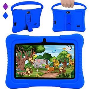 Veidoo Tablet per Bambini, 7 Pollici, Android Tablet PC 2GB RAM / 32GB ROM, Schermo Tattile HD IPS 1024 * 600, Controllo Parentale, WiFi, Type-C, Doppia Fotocamera Tablet Educativo (Blu Scuro)