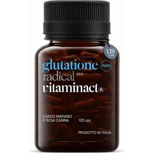 Vitaminact Glutatione Radical Pro - Con 120 Compresse Con Alto Dosaggio di Rosa Canina e Cardio Mariano - Contribuisce alla normale funzione del sistema immunitario e dallo stress ossidativo - Vitaminact.