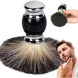 Odoukey Pennello da barba in pelo di tasso ultra morbido con impugnatura comoda Genera un pennello da barba in schiuma spessa e lussuosa per l'idea della festa del papà per gli uomini
