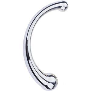 Yudscyllic Doppia testa Plug anale Butt plug in metallo Stimolatore della vagina G-Spot Bastone per massaggio alla prostata Stimolatore in metallo Plug anale Dildo Bacchetta pura,L