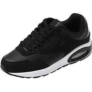 JOMIX Scarpe da Ginnastica Uomo Sneaker Sportive Corsa Running Scarpe Casual per Correre Camminare Trail Trekking NU138-2 (Nero Bianco, 45)