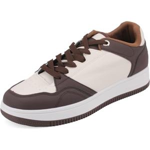 JOMIX Scarpe Uomo Basse Sneakers Uomo Casual con Stile Basket Suola Antiscivolo Design Minimal Leggere e Comode per Passeggiate Uso Quotidiano MBO255297 Marrone 43