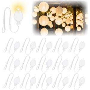 TaimeiMao 15 Pezzi Mini LED Lanterne Bianco Caldo Luci con Spago per Lanterne e Palloni, Decorazione per Matrimonio, Compleanno, Natale e Halloween