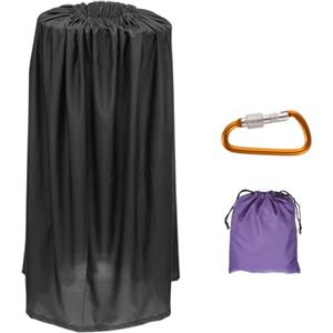 PATIKIL Spogliatoio Portatile, Lunghezza 3.94 Piedi Copertura Istantanea per Fasciatoio, Tenda per Privacy, per Gare di Campeggio in Barca Sulla Spiaggia, Nero