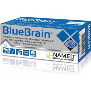 Named Blue Brain - Integratore Alimentare per il Benessere Mentale con Bluenesse, Vitamina C, Ashwagandha, Maca e Vitamina B6 - 10 Bustine da 2g