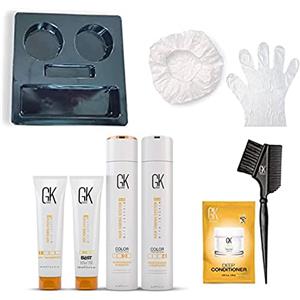 GK HAIR Global Keratin The Best Consumer Box Kit (300ml/10.1 Fl Oz) Trattamento lisciante per capelli alla cheratina - Stiratura professionale brasiliana complessa per capelli lisci e senza crespo