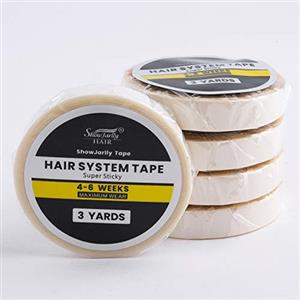 ShowJarlly Nastro biadesivo frontale per parrucca in pizzo - Nastro bianco 0.8cm*3yards