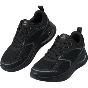JOMIX Scarpe da Ginnastica Donna con Ammortizzatore ad Aria Sneakers Casual Sportive Leggere e Antiscivolo Scarpe da Running per Corsa e Fitness (Nero,40)