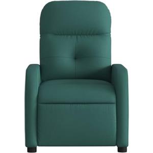 ZIRLANLV Poltrona Massaggiante Elettrica, Poltrona Relax con Funzione Reclinabile/Reclinabile/TV, Sedia Imbottita, Schienale Regolabile per Soggiorno, Tessuto Marrone Scuro (Verde scuro #23)