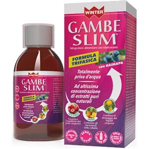 GDP Winter Gambe Slim Formula Trifasica 300 ml - Integratore Drenante con Fico d'India e Estratti Vegetali