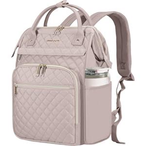 EMPSIGN Zaino Donna Porta PC 17 Pollici, Laptop Zaino Multitasche Universita con Caricatore USB, Zaino per Computer per Viaggi/Affari/Scuola/Ufficio, Rosa
