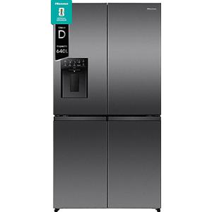 HISENSE Frigorifero americano HISENSE RQ5P640SYKD, Sistema Multi Flow: Sì; raffreddamento frigorifero: No Frost; congelatore: Frost, Capacità netta totale 640 l, Rumorosità: 35 dB(A), LAN wireless, Dispenser acqua, ghiaccio, Dimensioni: L 91 cm A 179 P …