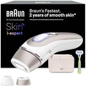 Braun Skin I·Expert Epilatore Luce Pulsata Smart, Depilatore Corpo Donna, Alternativa Laser Peli Donna, App Gratuita, Include Custodia e Rasoio Venus, Luce Pulsata Braun, 2 Testine Viso e Corpo PL7147