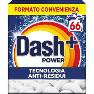 Dash Detersivo Per Bucato In Polvere, 66 Lavaggi, Tecnologia anti residui, rimuove le macchie, efficace a cicli brevi e a freddo