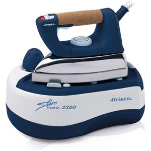 Ariete 6257 Stiromatic 2200 Ferro da stiro con Caldaia in Acciaio Inox Piastra in alluminio manico in sughero Vapore continuo fino 80 gr/min