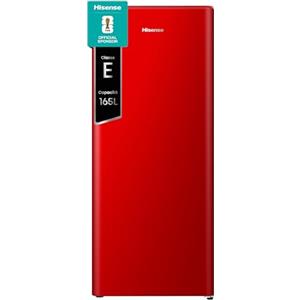Hisense MUR52169RE - Frigorifero monoporta con scomparto congelatore, 165 L, apertura porta a destra, rosso