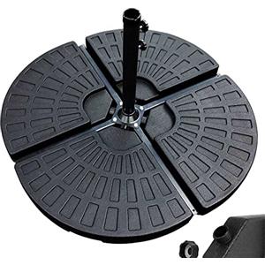 BAKAJI Set 4 Supporto Pesi Ombrellone Riempibile Palo da Giardino in Plastica Resistente Intemperie per Esterno da Riempire con Sabbia o Acqua Base Adatti per Ombrelloni con Base a Croce