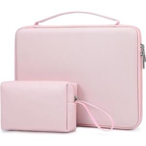 HYZUO 13,3-14 Pollici Custodia Rigida PC Portatile Borsa per MacBook Pro 14 M5/M4/M3/M2/M1, MacBook Pro/Air 13, Dell Pro 13/14 Premium, 13,8"-13,5" Surface Laptop, HP Spectre X360 13/14, Rosa Pallido
